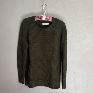 Faded Glory Olive Speckled Knit Sweater